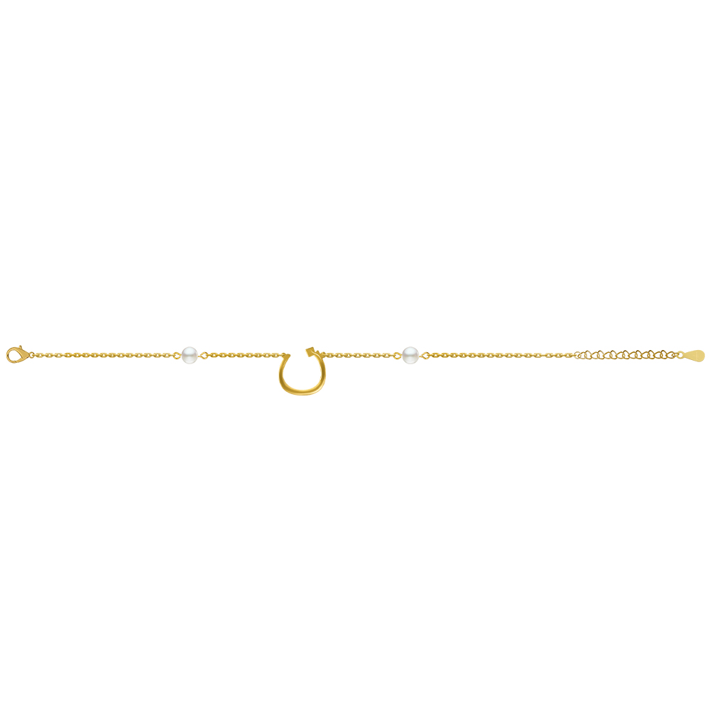 Picture of Juvenis "ن" Arabic Letter Bracelet JLJ-MB0002PL-G