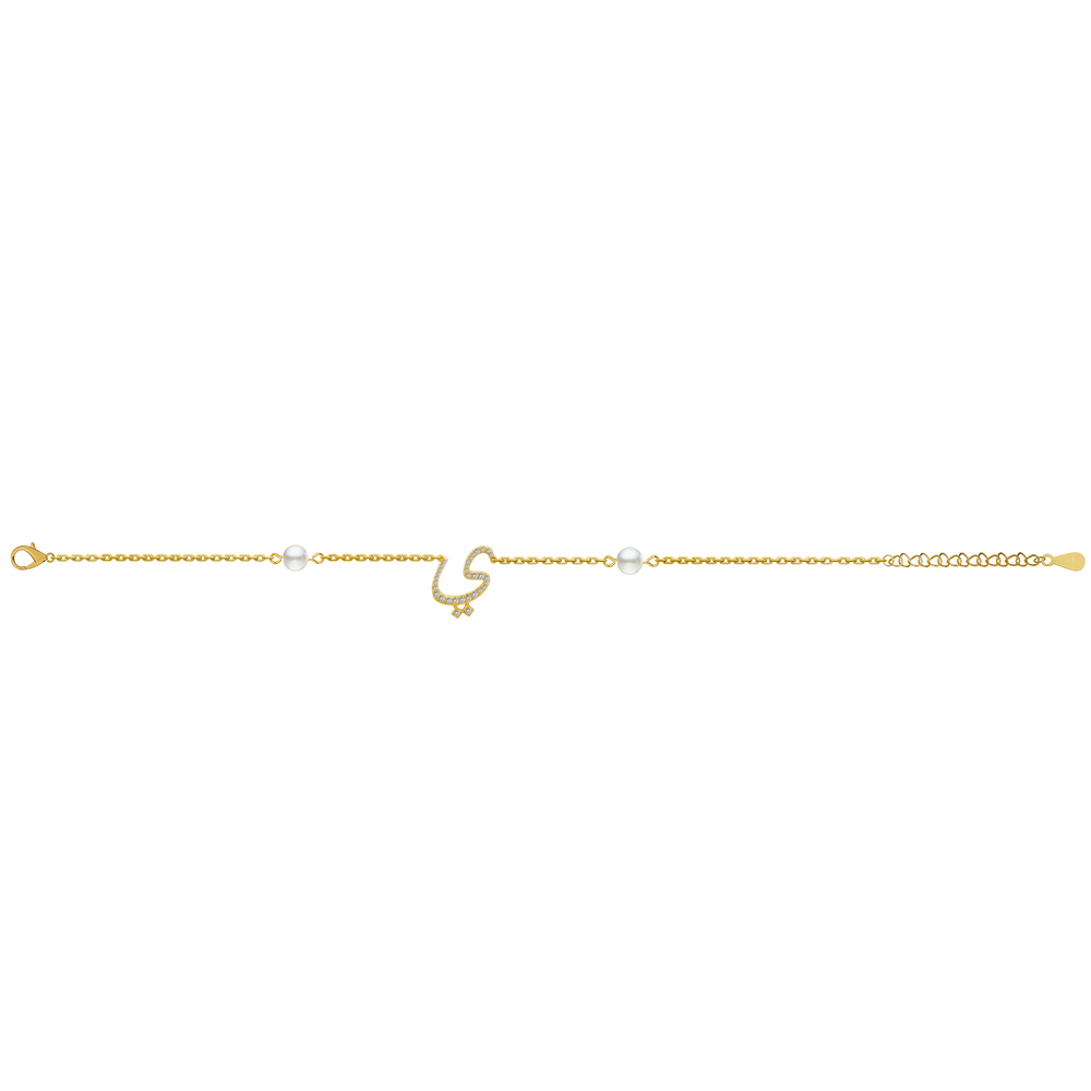 Picture of Juvenis "ي" Arabic Letter Zirconed Bracelet JLJ-MB0008CZ-G